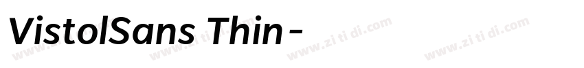 VistolSans Thin字体转换